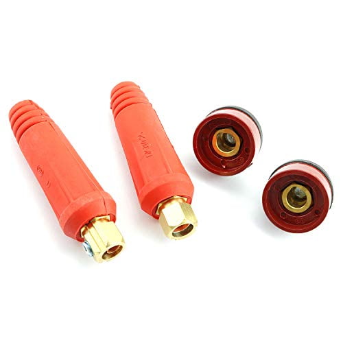 DKJ10-25 DKZ10-25 Quick Fitting TIG Cable Panel Connector Socket With Red Color